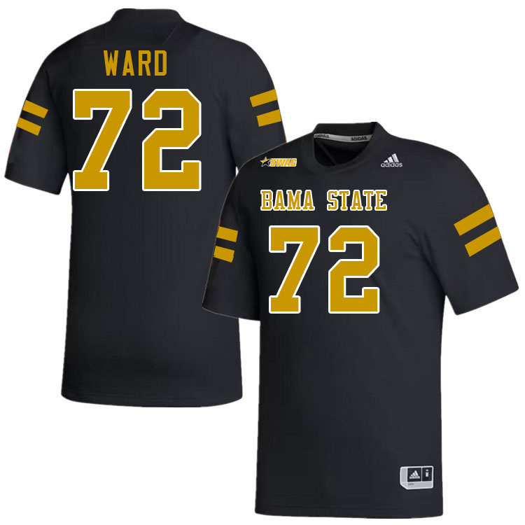 Alabama State Hornets #72 Arquis Ward College Football Jerseys Stitched Sale-Black
